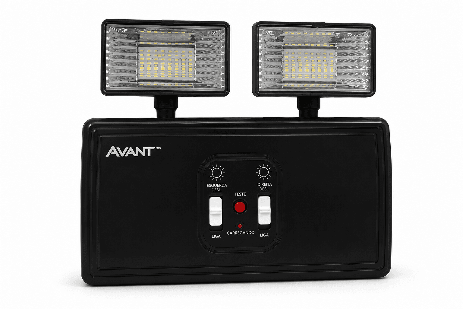 Luminária de Emergência Bloco Saída 5W - Preto