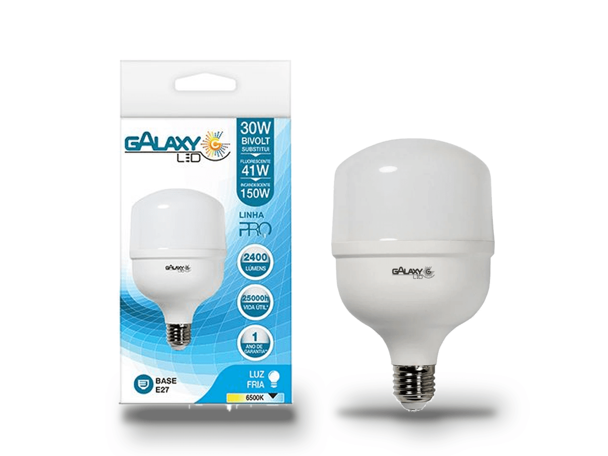 Lâmpada LED Bulbo Galaxy 30W - 6500K