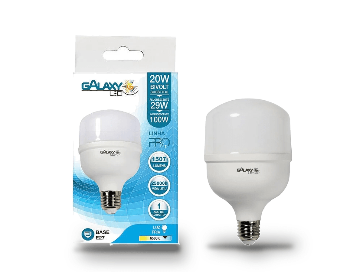 Lâmpada LED Bulbo Galaxy 20W - 6500K
