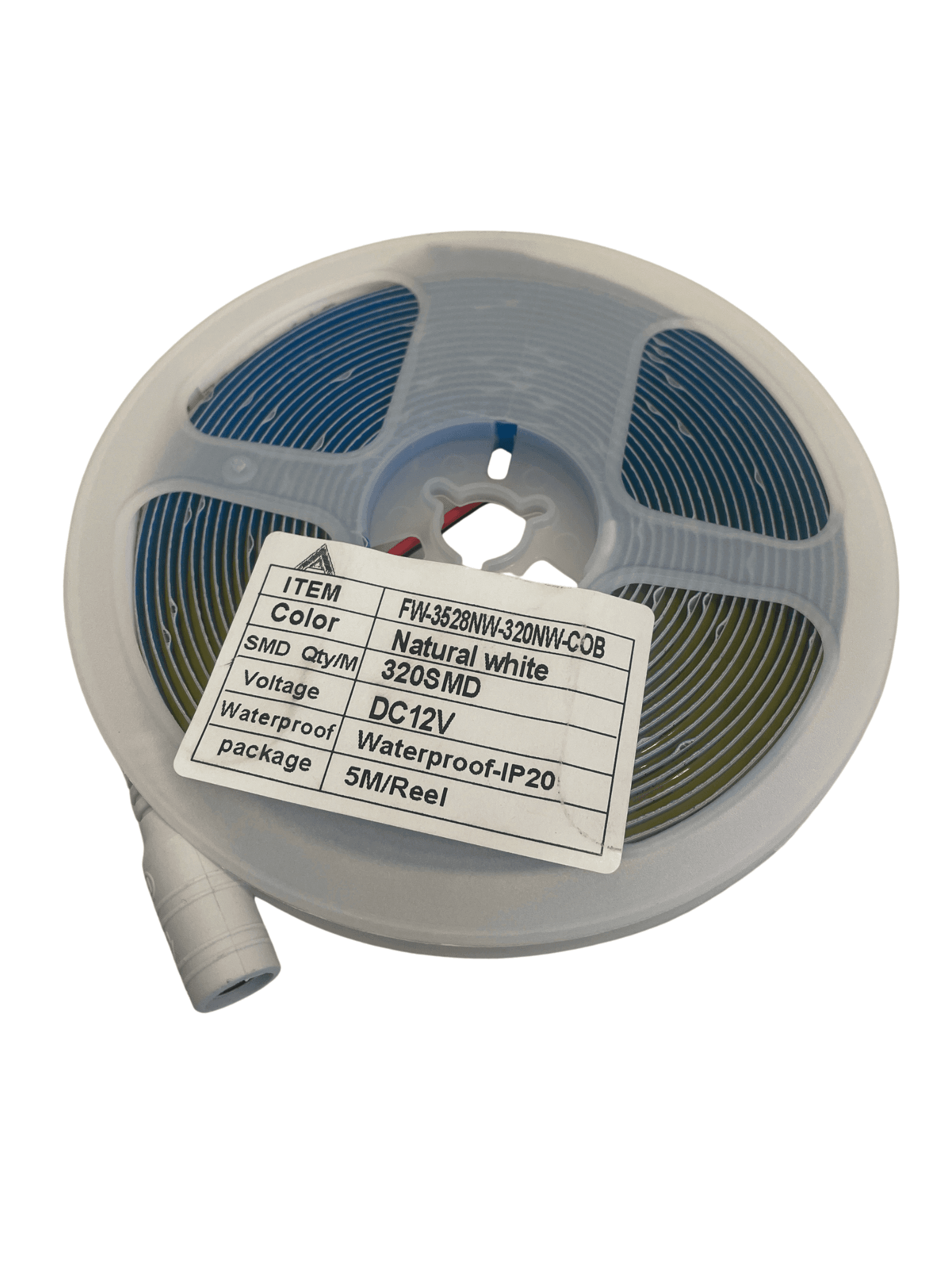 FITA LED COB - 320LEDS - 4000K - 12W - 12V - 5 METROS