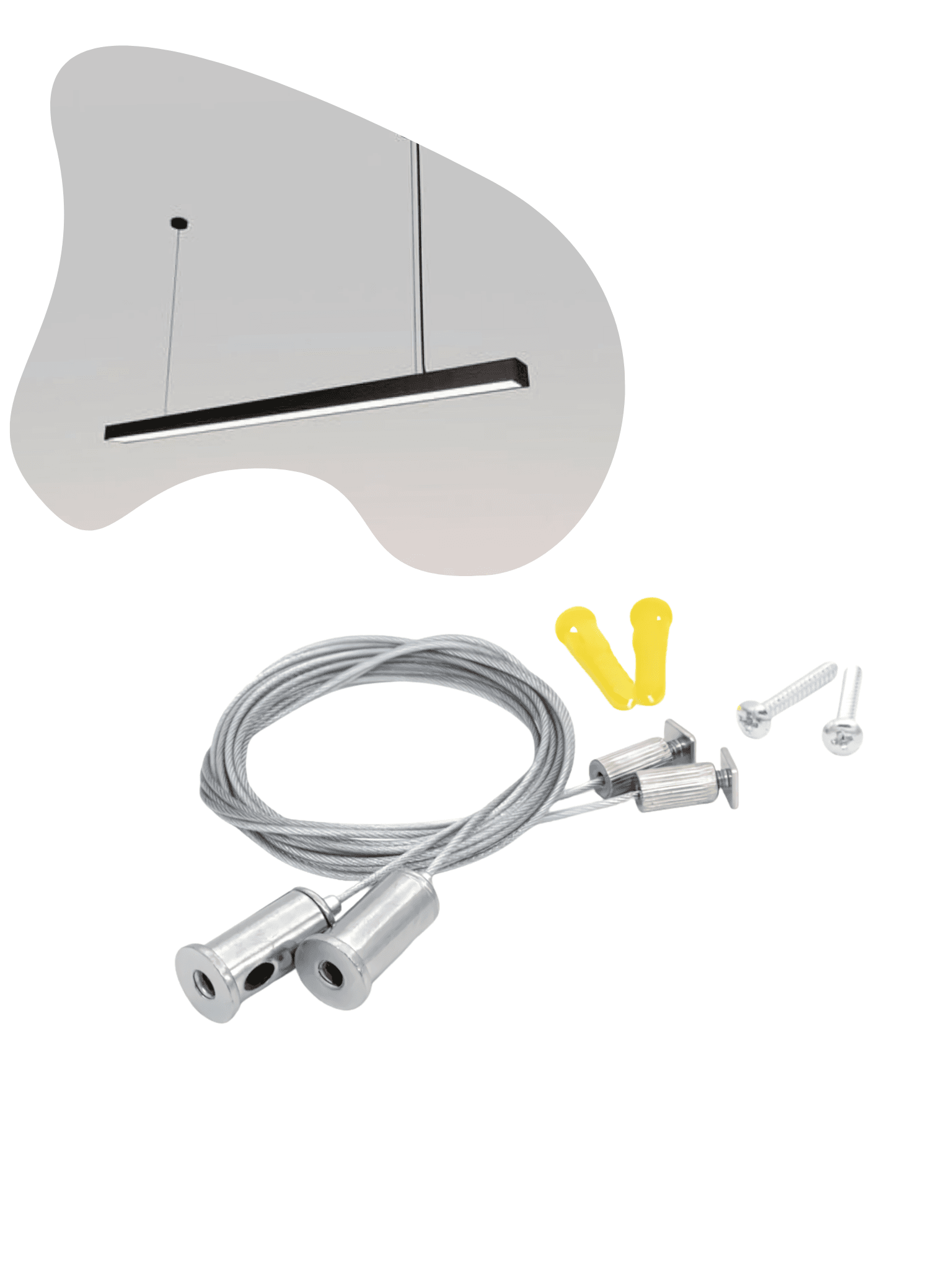 FIO PENDENTE AÇO P/PERFIL E LUMINARIA 1MT PAR