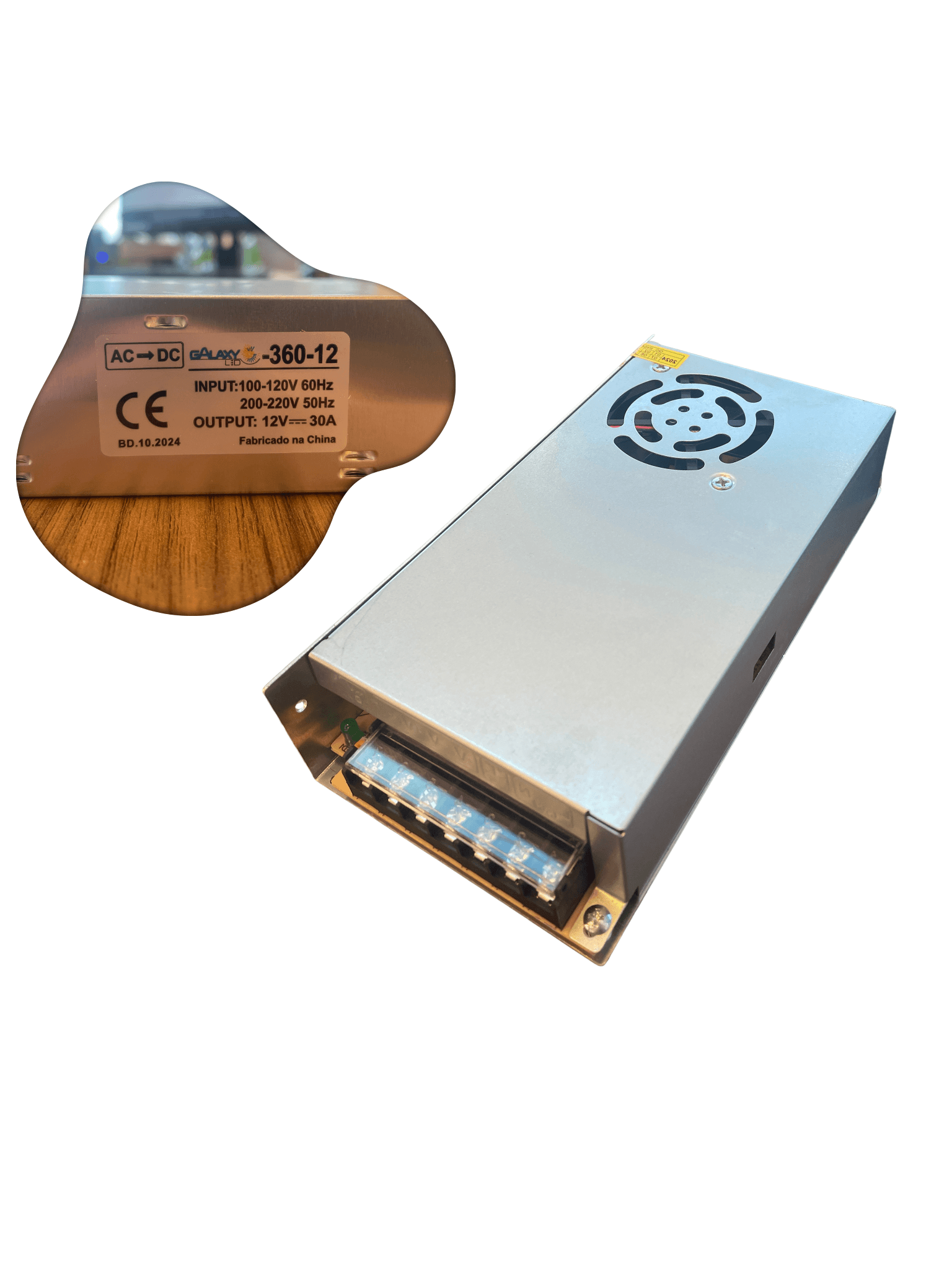 FONTE 30A - 360W - IP20 - CHAVEADA