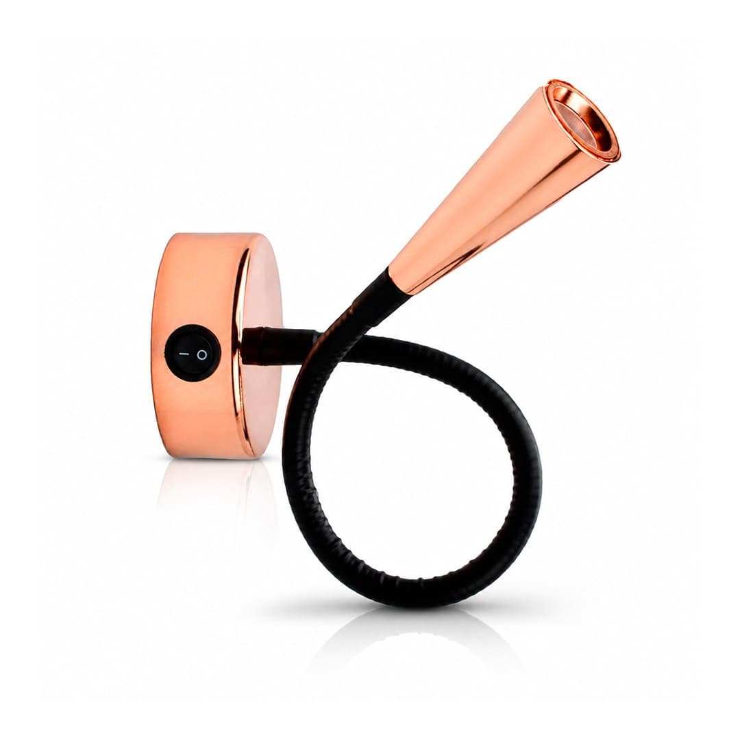 ARANDELA DE LED 3W 3000K - DOURADO ROSÊ